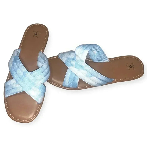 Shade & Shore Womens Perla Crossband Slide Sandal - Picture 1 of 4